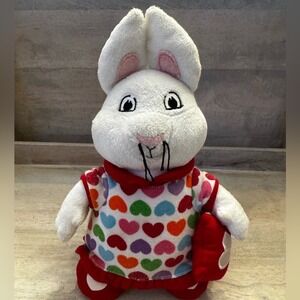 MAX & RUBY  2011 - RUBY 9" PLUSH DOLL HEART OUTFIT RABBIT BUNNY